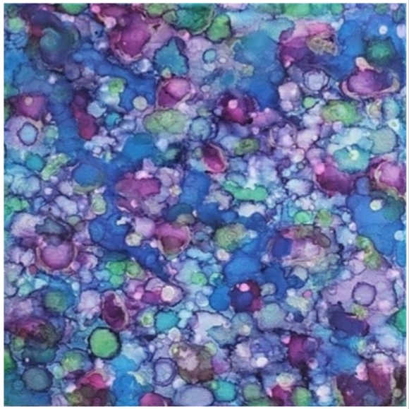 Hand Crafted Abstract Design 12x12 Inches Canvas Picture - Picture 4 of 4